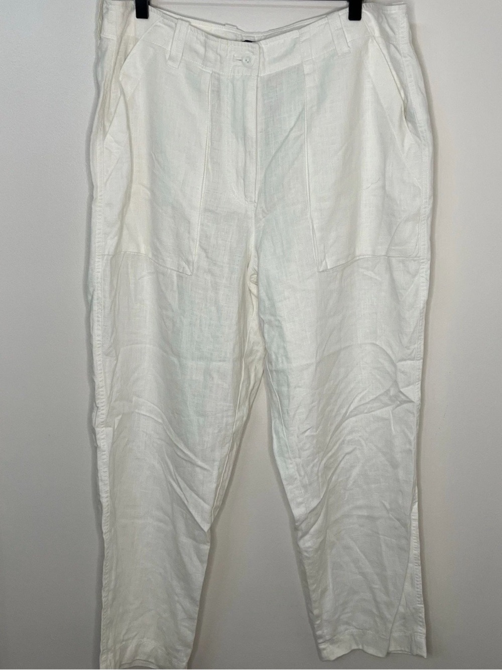 NWT J.Crew Seaside Cargo Pant In Linen-Tencel Women's Size 14 Coastal casual